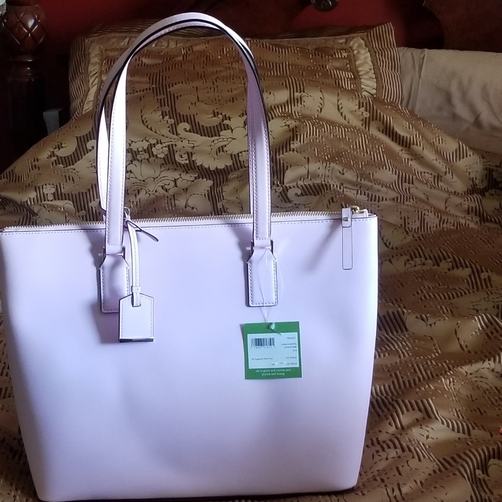 Kate Spade New York Lge Leather Pink Lemonade Tote
